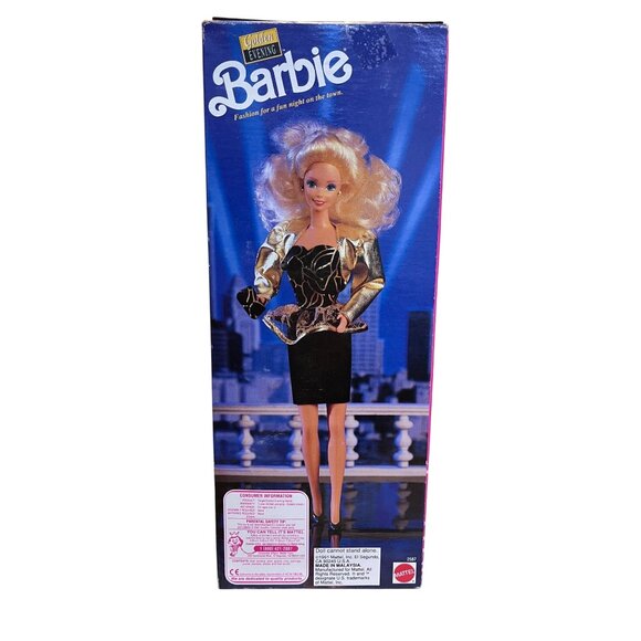 Golden Evening Barbie Doll Gold & Black Dress Exclusive For Target Mattel 1990s - Picture 2 of 4